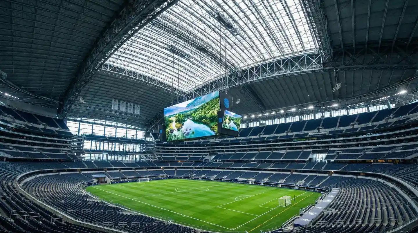Az AT&T Stadium Arlingtonban, Dallas mellett, a VB 2026 egyik kulcshelyszíne