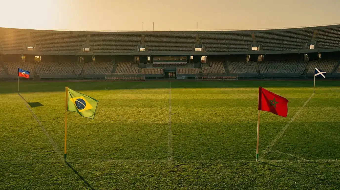 A VB 2026 C csoportjának válogatottjai: Brazília, Marokkó, Haiti és Skócia