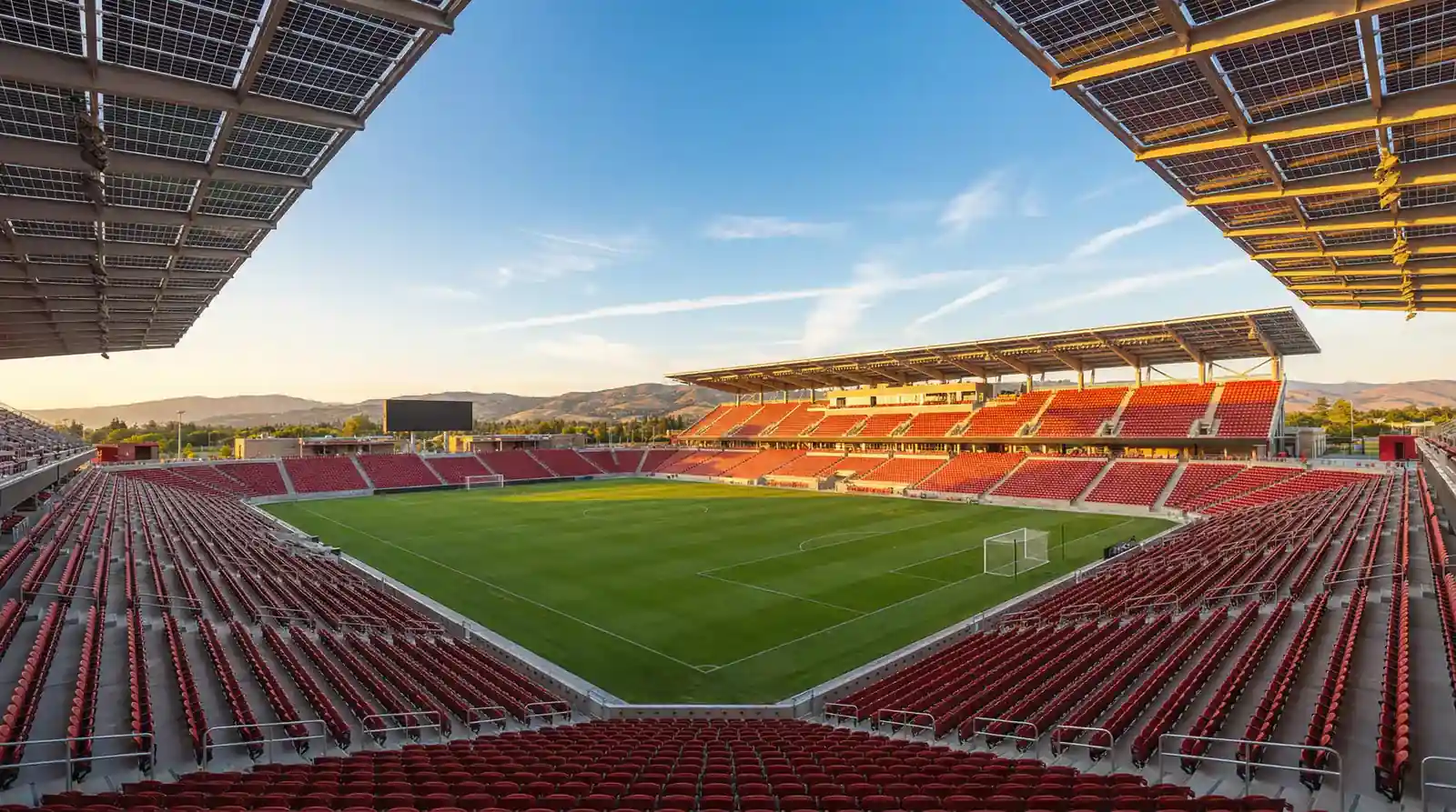 A Levi's Stadium Santa Clarában, San Francisco mellett, Ausztria első VB-mérkőzésének helyszíne